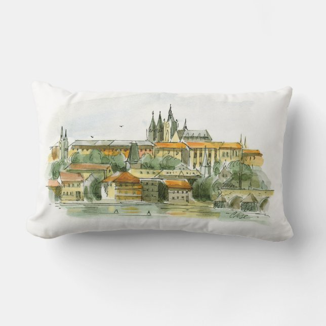 Prague Castle Lumbar Pillow (Front)