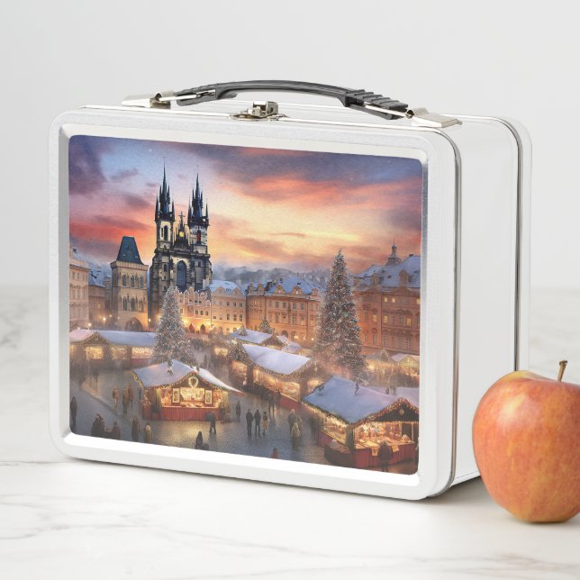 Prague castle metal lunch box (In Situ)