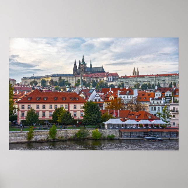 Prague Castle Overlooking Prague, Czech Republic Poster (Front)