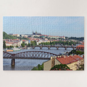 Prague, Castle & River Bridges / Czech Republic Jigsaw Puzzle