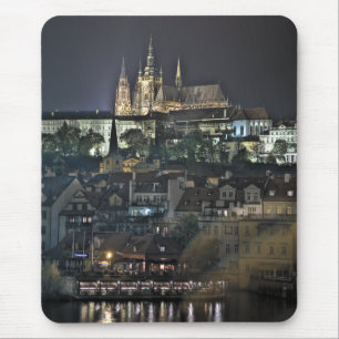 Prague Castle St.Vitus Cathedral Night Mouse Pad