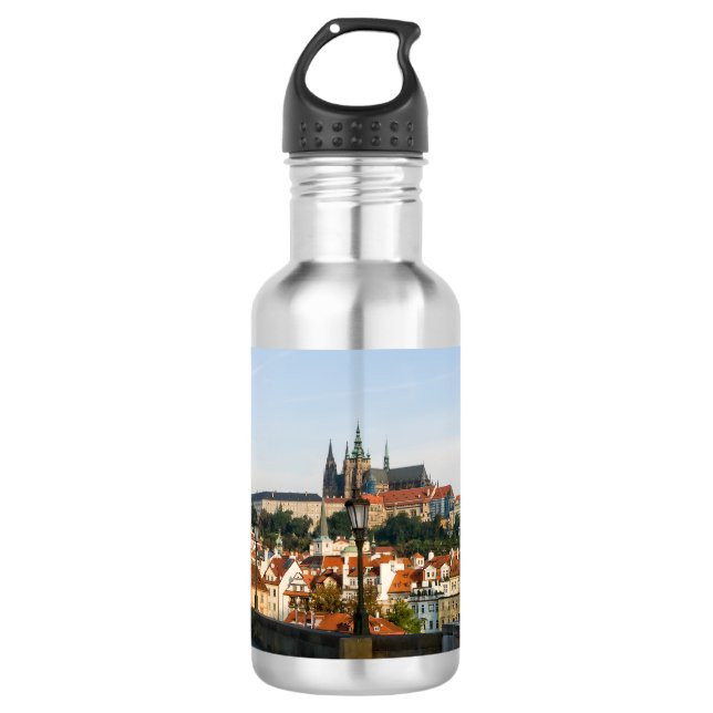 Prague Castle view from Charles bridge, Czech R. 532 Ml Water Bottle (Front)