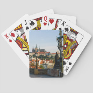 Prague Castle view from Charles bridge, Czech R. Playing Cards