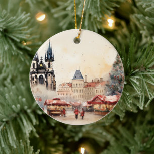 Prague Ceramic Ornament