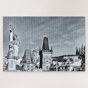Prague & Charles Bridge, Hradcany Castle /vintage Jigsaw Puzzle