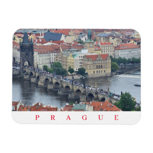 Prague Charles Bridge panoramic view magnet