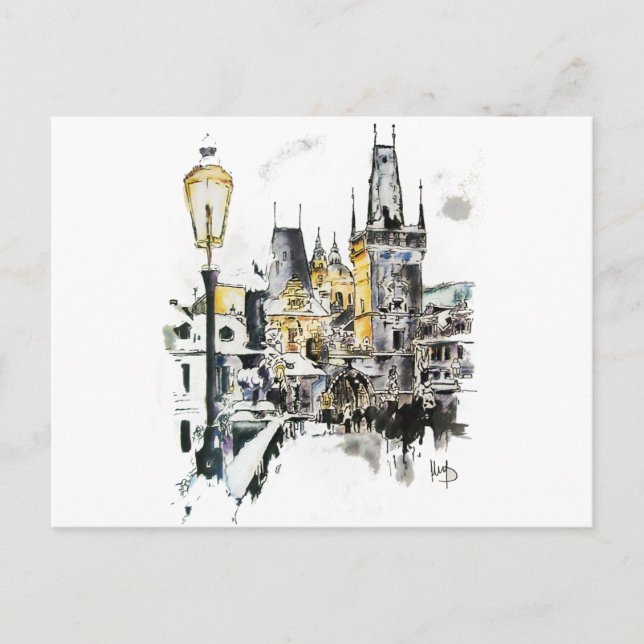 Prague - Charles Bridge Postcard (Front)