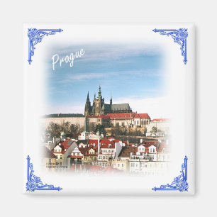 Prague city and castle-Czech republic magnet