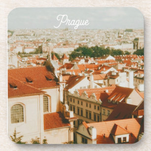 Prague Cityscape Souvenir Coaster