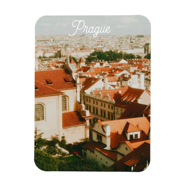 Prague Cityscape Souvenir Magnet (Vertical)