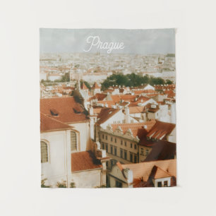 Prague Cityscape Souvenir Tapestry