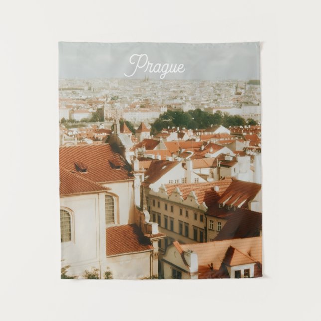 Prague Cityscape Souvenir Tapestry (Front)