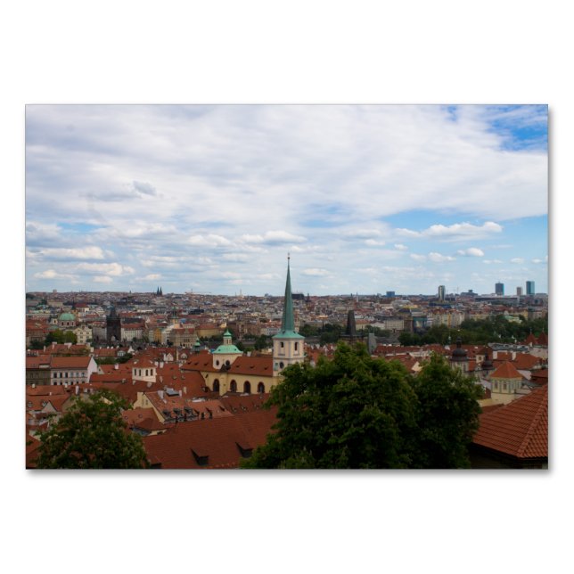Prague Cityscape Table Number (Front)