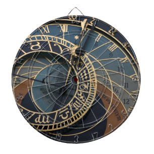 prague clock dartboard