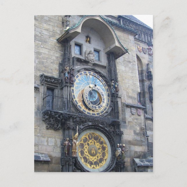 prague clock postcard (Front)