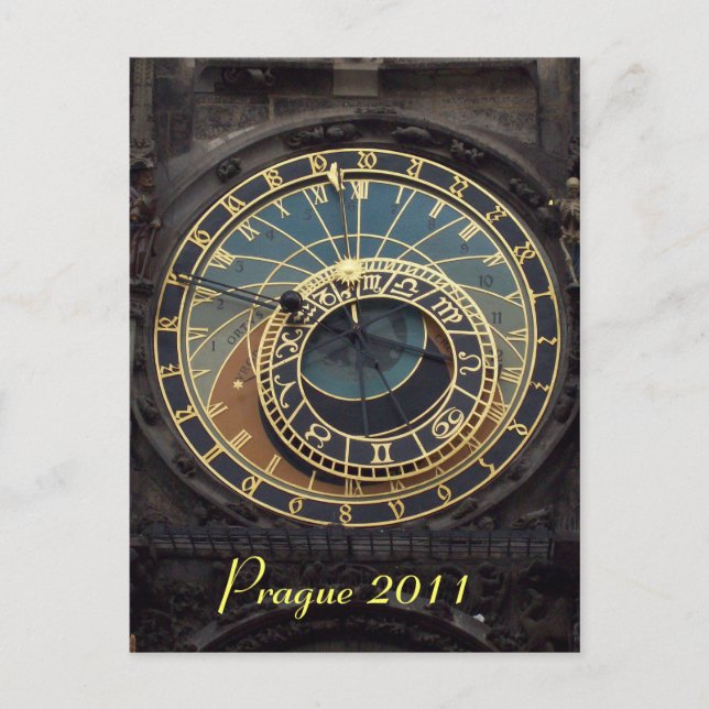 Prague clock postcard (Front)