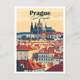 Prague Czech Artwork Travel Place illustration Postcard