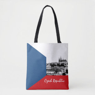 Prague & Czech flag - historical Czechia /sports Tote Bag