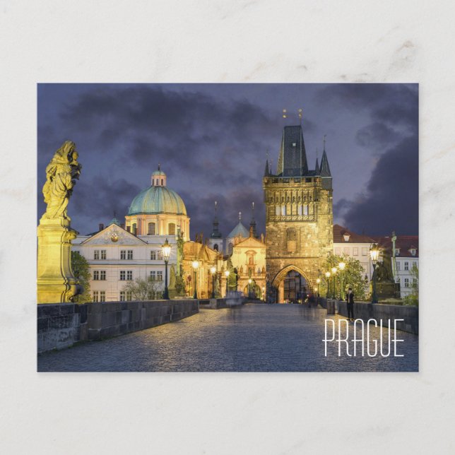 PRAGUE CZECH REPUBLIC beautiful town square Postcard (Front)