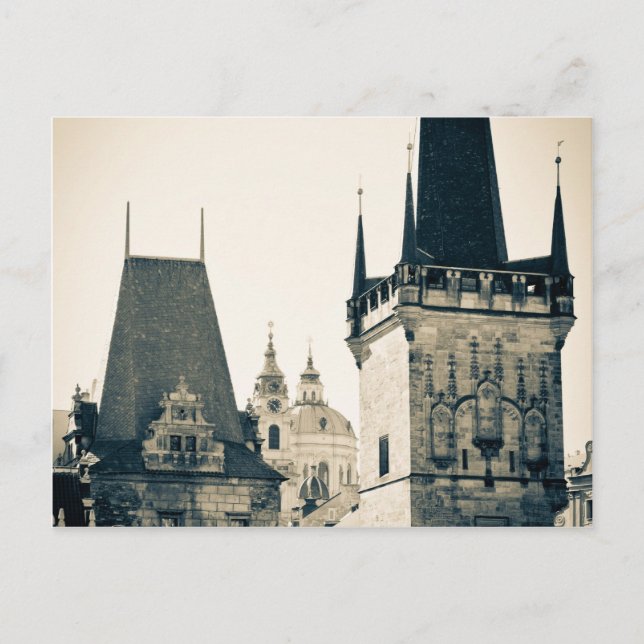 Prague, Czech Republic - Charles Bridge Tower Gate Postcard (Front)