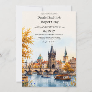 Prague Czech Republic Destination Wedding Invitation