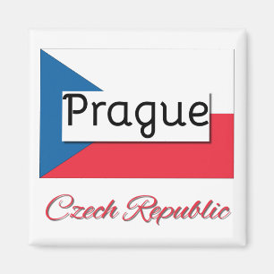 Prague Czech Republic Flag Magnet