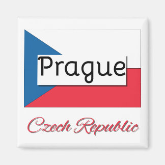 Prague Czech Republic Flag Magnet