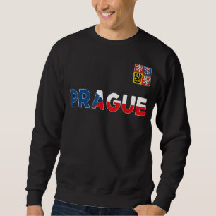 Prague Czech Republic Heart Flag Lion Coat Of Arm Sweatshirt