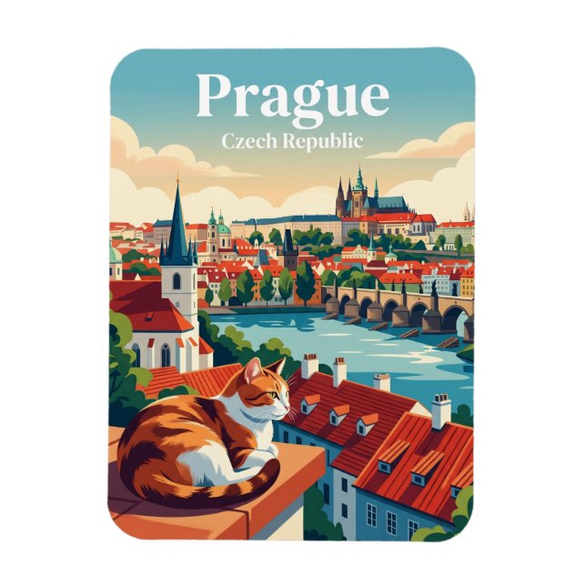 Prague Czech Republic Magnet (Vertical)
