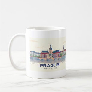 Prague Czech Republic Pastel Travel Coffee Mug