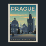 Prague, Czech Republic Postcard<br><div class="desc">Anderson Design Group is an award-winning illustration and design firm in Nashville,  Tennessee. Founder Joel Anderson directs a team of talented artists to create original poster art that looks like classic vintage advertising prints from the 1920s to the 1960s.</div>