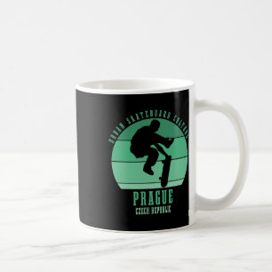 Prague Czech Republic Skateboarder Urn Skateboardi Coffee Mug