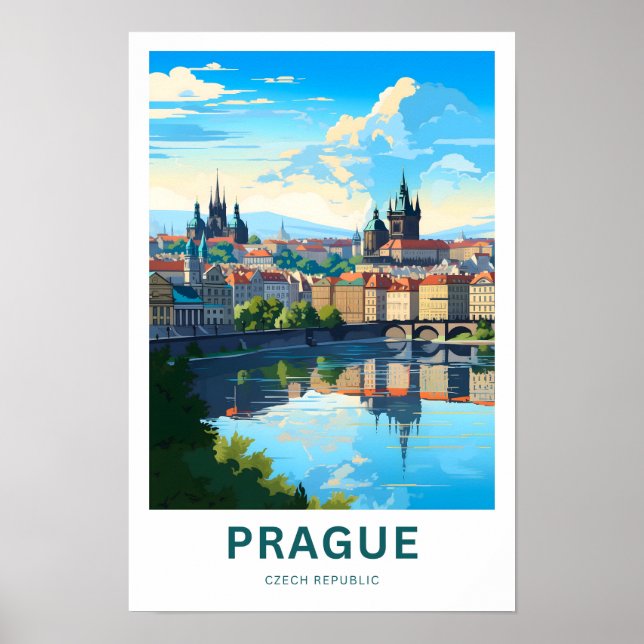 Prague Czech Republic Travel Print (Front)
