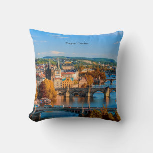 Prague Czechia Bridges Cushion