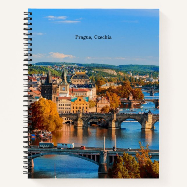Prague Czechia Bridges Notebook (Front)