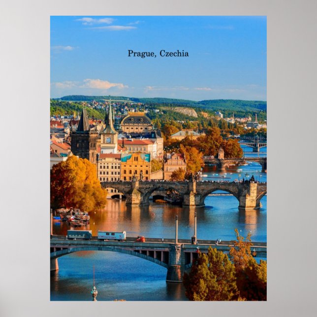 Prague Czechia Bridges Poster (Front)