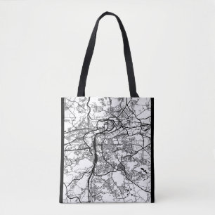 Prague Czechia City Map Tote Bag