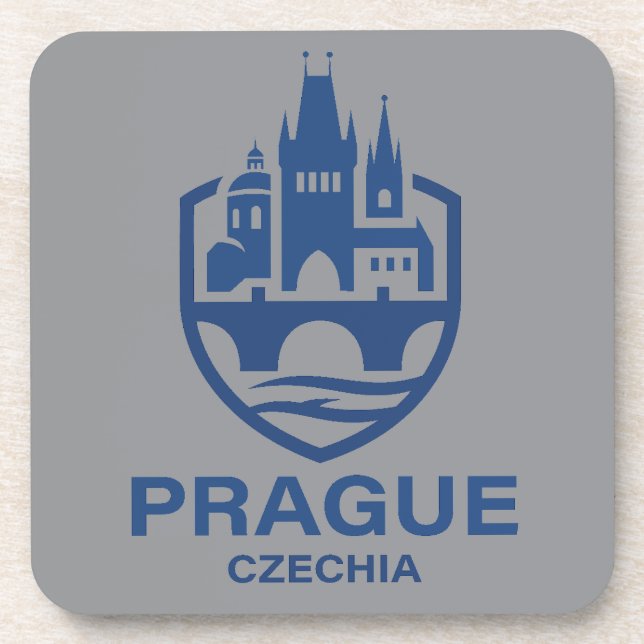 Prague Czechia Europe Coaster (Front)