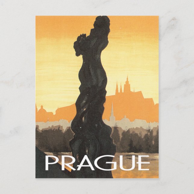 Prague, Czechoslovakia vintage Postcard (Front)