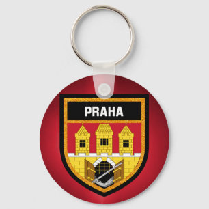 Prague  Flag Key Ring