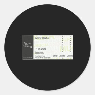 Prague Gallery Exhibition Ticket Sticker 
