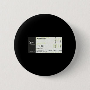 Prague Gallery Exhibition Ticket Sticker 6 Cm Round Badge
