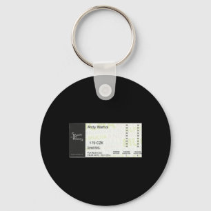 Prague Gallery Exhibition Ticket Sticker Key Ring