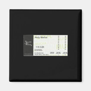 Prague Gallery Exhibition Ticket Sticker Magnet