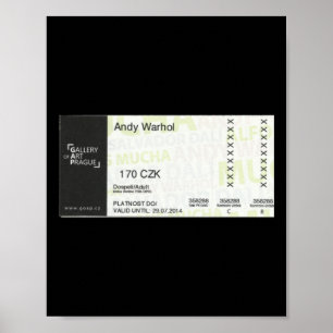 Prague Gallery Exhibition Ticket Sticker Poster