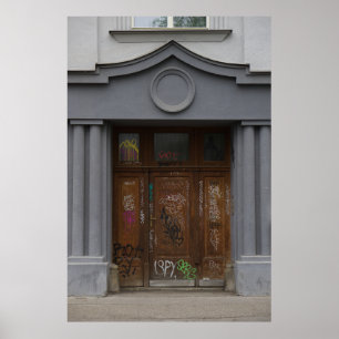 Prague: Graffiti on a Classic Doorway Poster