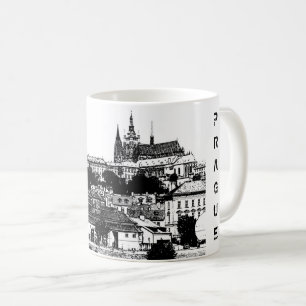 Prague, Historical city, Castle & Flag - Czech Coffee Mug