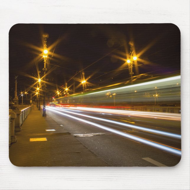 Prague Light Trails Mouse Pad (Front)