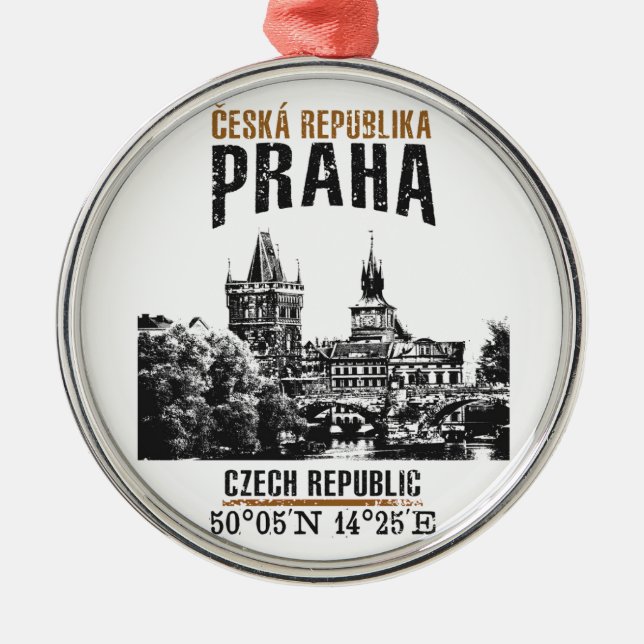 Prague Metal Ornament (Front)