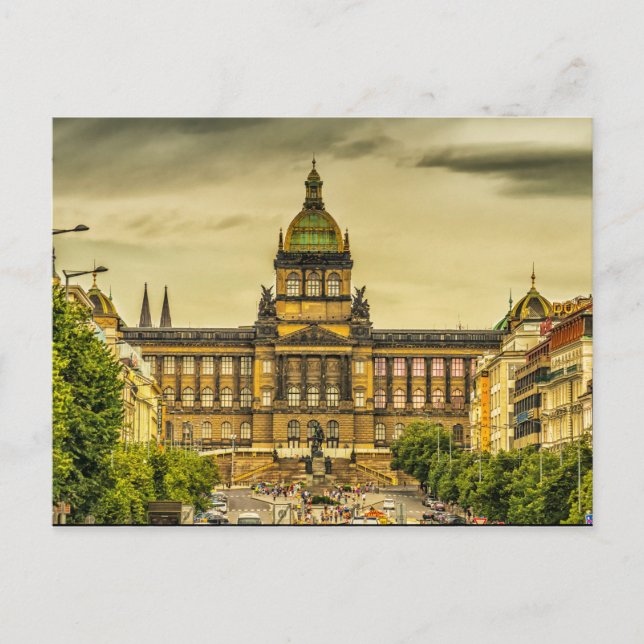 Prague National Museum Postcard (Front)